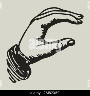 Illustration de l'identité professionnelle vectorielle du logo main Illustration de Vecteur