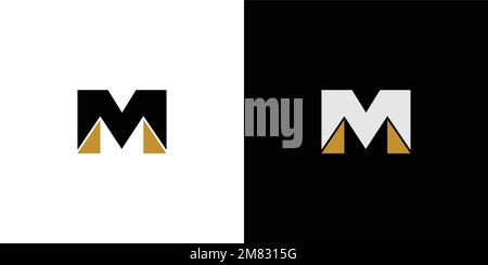 Design initial du logo M Mountain robuste et moderne Illustration de Vecteur