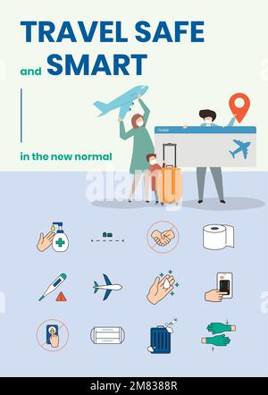 Modèle de vecteur de voyage nouvelle célébration normale Illustration de Vecteur