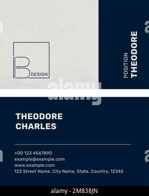 Vecteur de modèle de carte de visite texturée avec logo minimal Illustration de Vecteur