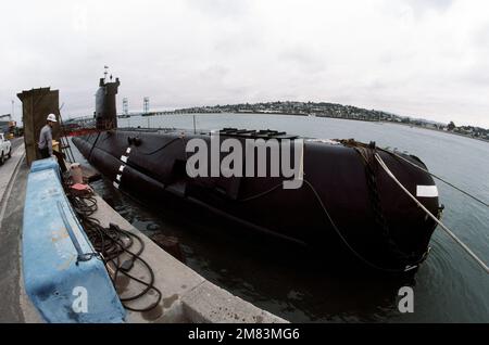 Arc à tribord du sous-marin d'attaque nucléaire ex-USS NAUTILUS (SSN-571). Base: Mare Island État: Californie (CA) pays: Etats-Unis d'Amérique (USA) Banque D'Images