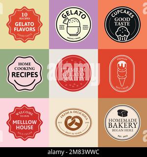 Ensemble vectoriel de logo Food Business Illustration de Vecteur