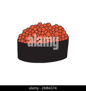 Sushi Nigiri dessinés à la main Vector Illustration de Vecteur