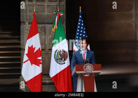 Non exclusif: 10 janvier 2023 à Mexico, Mexique: Joe Biden; président des États-Unis d'Amérique pendant le message aux médias du non Banque D'Images