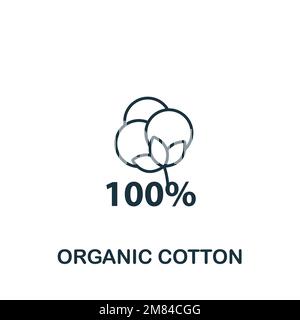 Icône coton biologique. Icône Sustainability monochrome simple pour les modèles, la conception Web et les infographies Illustration de Vecteur