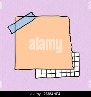 Vecteur de notes adhésives sur fond rose pastel Illustration de Vecteur