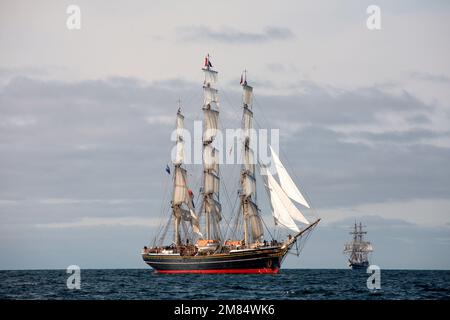 Haut navire néerlandais Stad Amsterdam, départ de la course de Stavanger, 2011 Banque D'Images