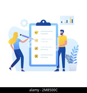 Concept d'illustration de l'enquête en ligne. Illustration pour les sites Web, les pages d'arrivée, les applications mobiles, les affiches et les bannières Illustration de Vecteur