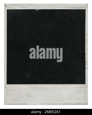 Cadre Polaroid vieilli sur blanc Banque D'Images