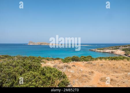Kolokitha Beach près d'Elounda en Crète, Grèce Banque D'Images