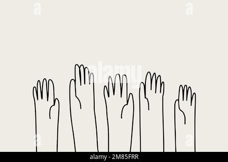 Les droits de l'homme doodle vecteur de style dessiné à la main Illustration de Vecteur