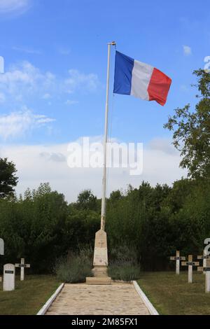 Souvenir français. Commonweatlth WAR graves. Tombes de guerre Commonwealth. Cimetière militaire English Code 328 tombes de Columérens, d'Angla Banque D'Images