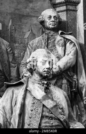 Sculptures de personnages historiques à Vienne, dans et autour de Heldenplatz et Museumplatz Banque D'Images