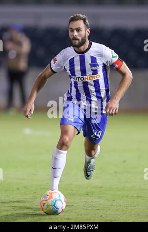 11 janvier 2023: Hertha Berlin milieu de terrain LUCAS TOUSART (29) conduit le ballon pendant le match de soccer amical de Hertha BSC vs Millonarios FC au stade Osceola Heritage Park à Kissimmee, en Floride, sur 11 janvier 2023. (Credit image: © Cory Knowlton/ZUMA Press Wire) USAGE ÉDITORIAL SEULEMENT! Non destiné À un usage commercial ! Banque D'Images