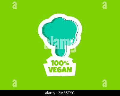 Brocoli végétalien plat. Nourriture végétalienne saine. Une alimentation saine. Plats végétariens. Menu végétalien. Nutrition saine alimentation de jardin. Illustration vectorielle Illustration de Vecteur