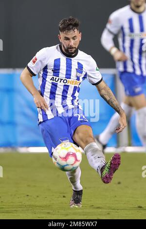 11 janvier 2023: Le milieu de terrain de Hertha Berlin MARCO RICHTER (23) passe le ballon lors du match de soccer amical de Hertha BSC vs Millonarios FC au stade Osceola Heritage Park à Kissimmee, FL sur 11 janvier 2023. (Credit image: © Cory Knowlton/ZUMA Press Wire) USAGE ÉDITORIAL SEULEMENT! Non destiné À un usage commercial ! Banque D'Images