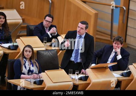 Édimbourg Écosse, Royaume-Uni 12 janvier 2023 Douglas Ross au Premier ministre questions au Parlement écossais. credit sst/alamy nouvelles en direct Banque D'Images