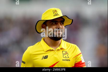 Photo du dossier datée du 13-08-2021 de Rashid Khan, qui a menacé de boycotter la Big Bash League suite à la décision de l'Australie d'annuler une série contre son pays pour des raisons éthiques. Date de publication : jeudi 12 janvier 2023. Banque D'Images