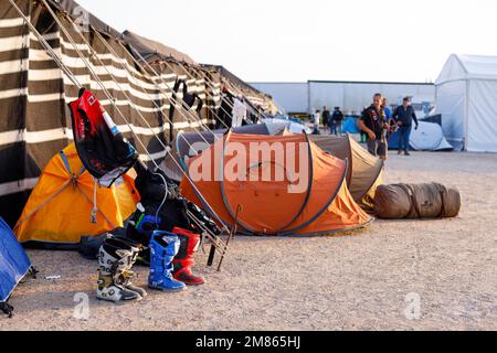 Arabie Saoudite - 12 janvier 2023, ambiance pendant la phase 11 du Dakar 2023 entre Shabyah et le Marathon du quartier vide, sur 12 janvier 2023 dans le Marathon du quartier vide, Arabie Saoudite - photo Julien Delfosse / DPPI Banque D'Images