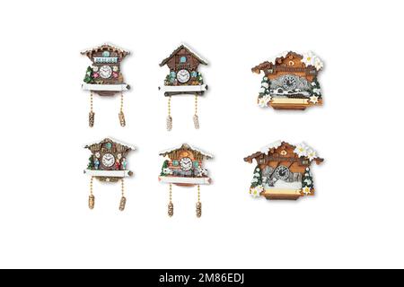 Aimants de porte pour réfrigérateur souvenir. idéal pour les cadeaux. Cadeau de Noël. Été et hiver Banque D'Images