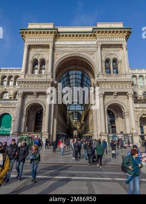 Une vue étonnante de la 'Galleria Vittorio Emanuele II', Milan, Italie Banque D'Images