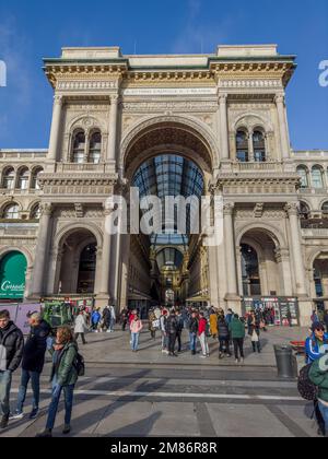 Une vue étonnante de la 'Galleria Vittorio Emanuele II', Milan, Italie Banque D'Images