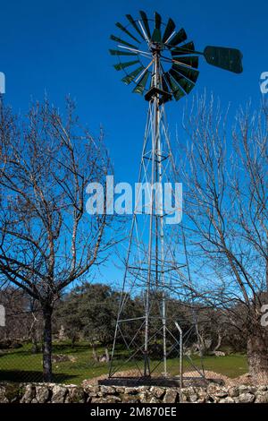 Moulin à vent pour un utilisateur privé de générer sa propre autoconsommation d'énergie renouvelable Banque D'Images