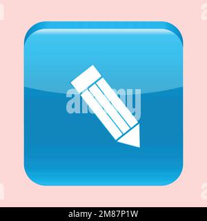 L'icône de crayon télévision. Les grandes lignes de haute qualité unique symbole de l'obtention du diplôme pour la conception web ou application mobile. Ligne mince signe de l'éducation pour la conception logo, visite c Illustration de Vecteur