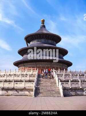 Salle de prière pour les bonnes récoltes, Temple du ciel, Dongcheng, Beijing, Beijing et Nord-est, La République populaire de Chine Banque D'Images