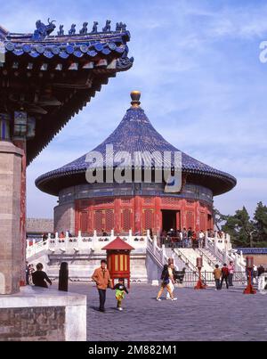 Voûte impériale du ciel, Temple du ciel, Dongcheng, Beijing, Beijing et le Nord-est, La République populaire de Chine Banque D'Images