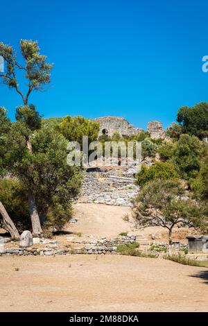 Les ruines de la ville de Kaunos près de Dalyan en Turquie Banque D'Images