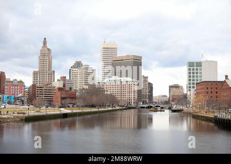 Providence Rhode Island bâtiments paysage biltmore rivière ville urbaine Banque D'Images
