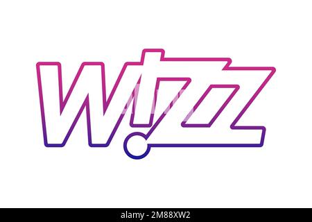 Wizz Air UK, logo, fond blanc Banque D'Images