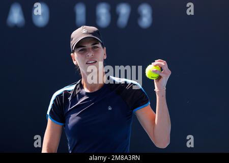 Melbourne Park 13/1/2023. Ajla TOMLJANOVIC (AUS) en action lors de l'Open d'Australie de 2023. Corleve/Alay Live News Banque D'Images