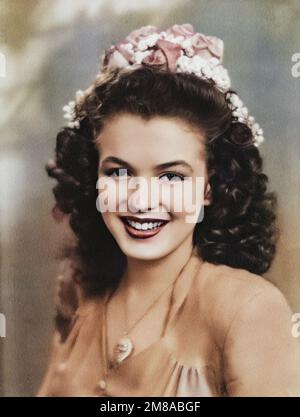 Concours de beauté Marilyn Monroe Radioplane photographie 1944 retouchée et colorisée - auteur inconnu Banque D'Images