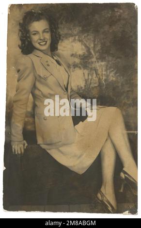 Marilyn Monroe photographie adolescente - Norma Jeane 15 ans (1941) - auteur inconnu Banque D'Images