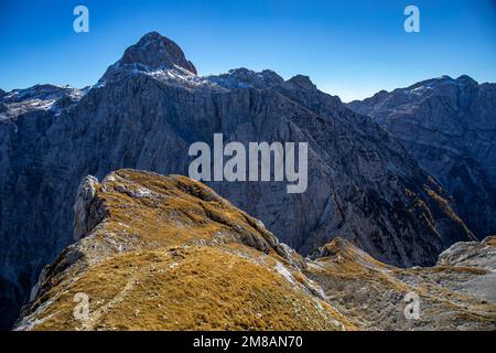 Randonnée Križ - Stenar - Bovški gamsovec, alpes juliennes, Slovénie Banque D'Images