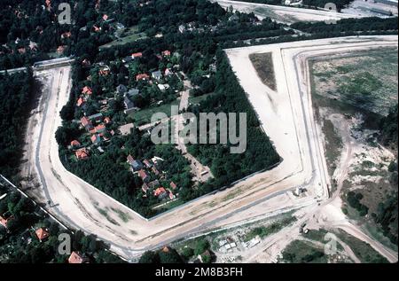 Vue aérienne d'un segment du mur de Berlin. Base: Berlin pays: Allemagne / Allemagne (DEU) Banque D'Images