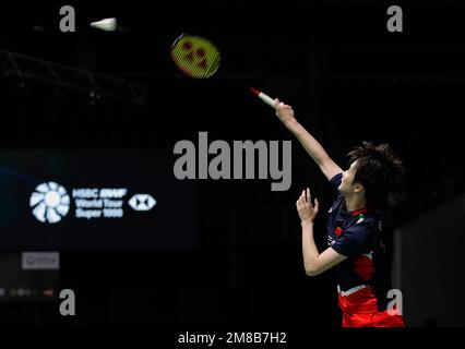 Kuala Lumpur, Malaisie. 13th janvier 2023. Chen Yufei de la Chine en action pendant le match unique des femmes quart-finales de la Petronas Malaysia Open 2023 contre Carolina Marin du Danemark à Axiata Arena. Chen You FEI, de Chine, a gagné avec des partitions; 21/21:18/19. Crédit : SOPA Images Limited/Alamy Live News Banque D'Images