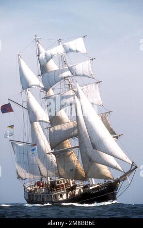 Dutch Barquentine Thalassa, début de la course de Torbay, 2005 Banque D'Images