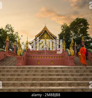 Lampang, Thaïlande. 22 novembre 2022. Wat Phra que Doi Phra Chan temple sur Doi Phra Chan montagne. Les destinations touristiques les plus populaires de Thaïlande. Banque D'Images