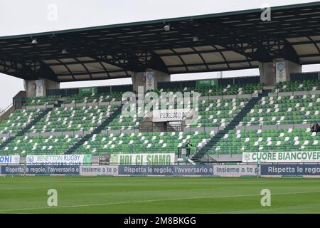 Stadio di Monigo, domicile de Benetton, rugby à Trévise en Italie lors d'un match URC en janvier 2023 Banque D'Images