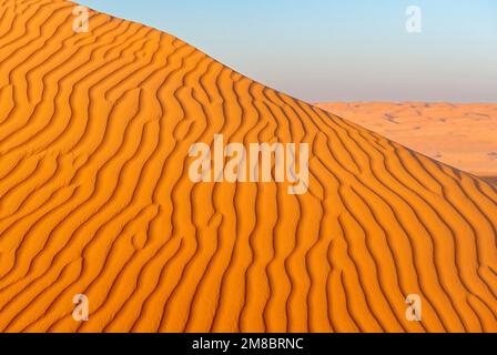 Dunes de sable, désert des sables de Wahiba, Bidiyah, Oman Banque D'Images