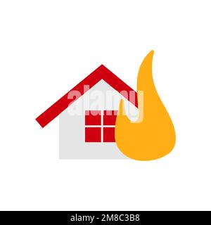 Icône de foyer, ressources graphiques communes, illustration vectorielle. Illustration de Vecteur
