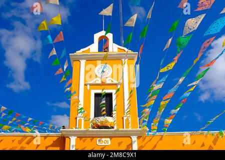 Belle ville d'Espita, Yucatan, Mexique Banque D'Images