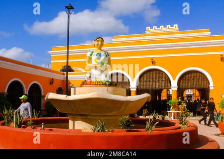 Belle ville d'Espita, Yucatan, Mexique Banque D'Images