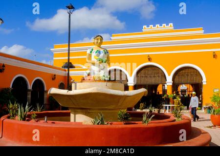Belle ville d'Espita, Yucatan, Mexique Banque D'Images