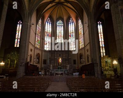 PERPIGNAN, FRANCE - 6 septembre 2021 : image intérieure de la cathédrale de Perpignan. Banque D'Images