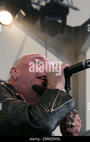 Paul Di'Anno, ex-chanteur du groupe britannique de métaux lourds Iron Maiden. Banque D'Images