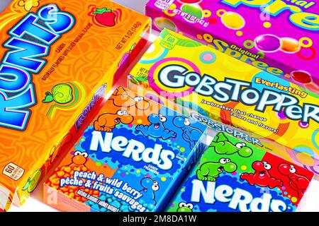 Bonbons Nerds Pêche et Fruits Sauvages - Friandise américaine